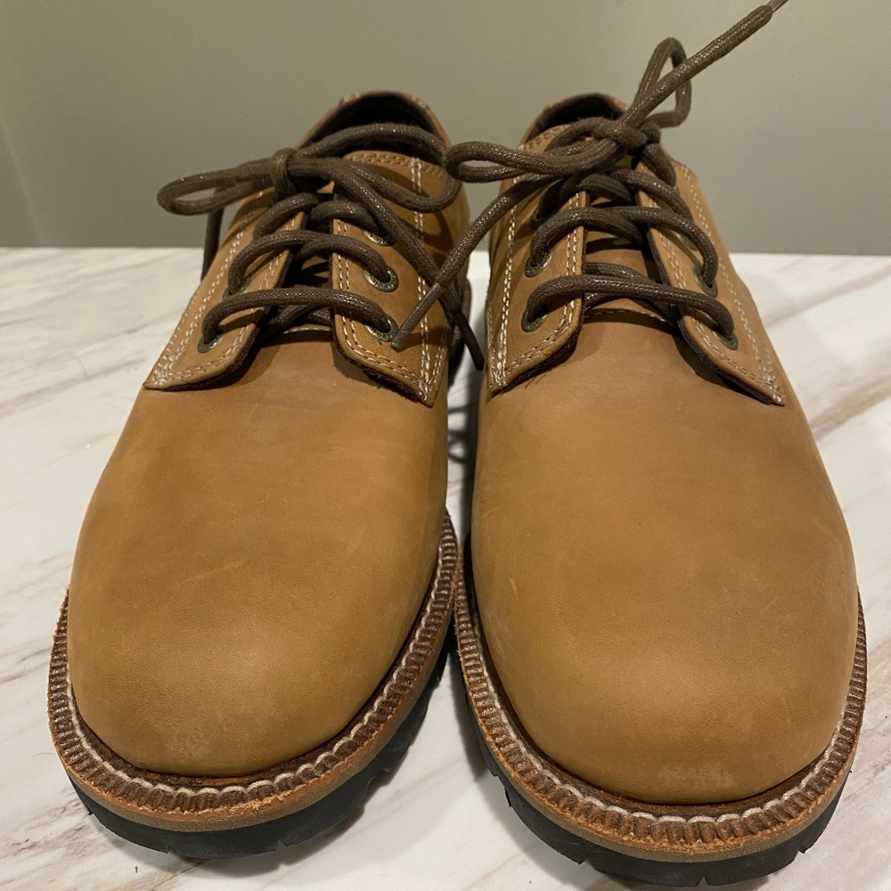LL Bean Mens 7 Medium East Point Dress Oxfords 282578 Brown Suede Leather NWT - Picture 5 of 11